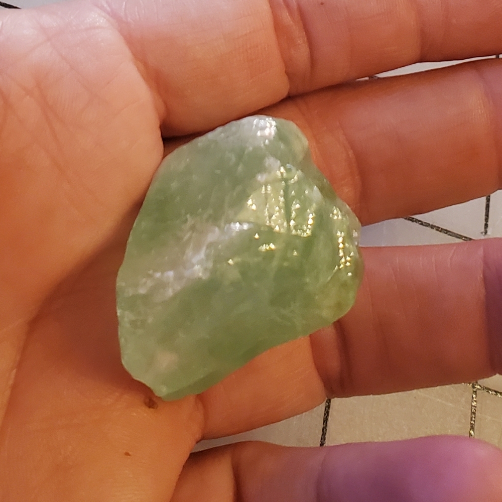 #1 Natural Raw Green Calcite Crystal